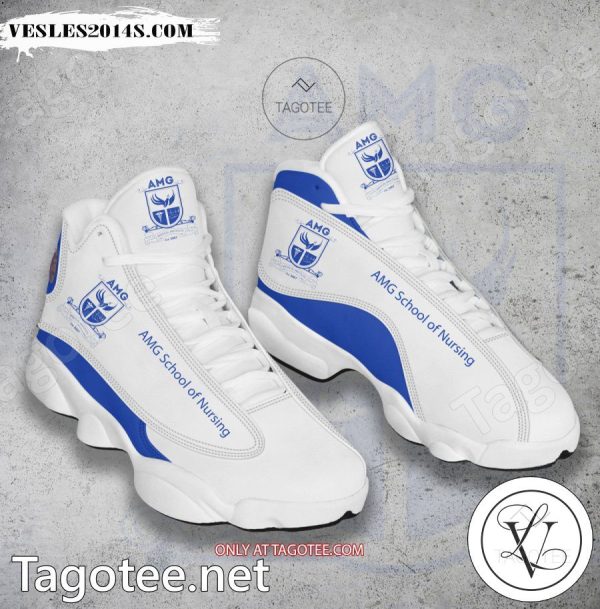 AMG School of Nursing Logo Air Jordan 13 Shoes