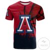 Arizona Wildcats All Over Print T-Shirt Men’s Basketball Net Grunge Pattern – NCAA