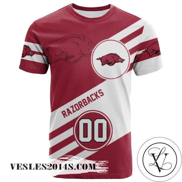 Arkansas Razorbacks All Over Print T-Shirt Sport Style Logo  – NCAA