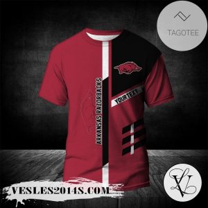 Arkansas Razorbacks Personalized Custom Text All Over Print T-shirt  – NCAA