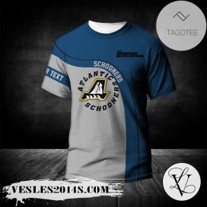 Atlantic Schooners T-shirt Curve Personalized Custom Text  – CA FOOTBALL