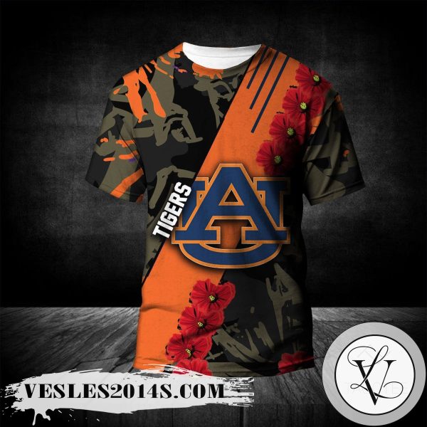 Auburn Tigers All Over Print T-Shirt Sport Style Keep Go On  – NCAA