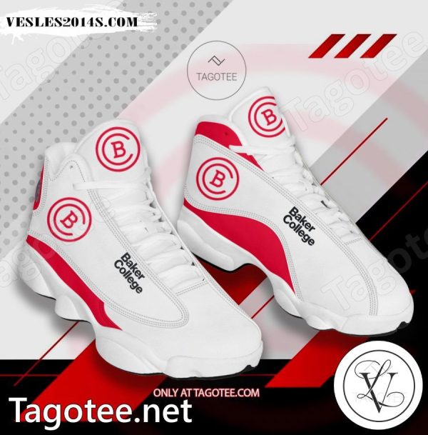 Baker College Logo Air Jordan 13 Shoes