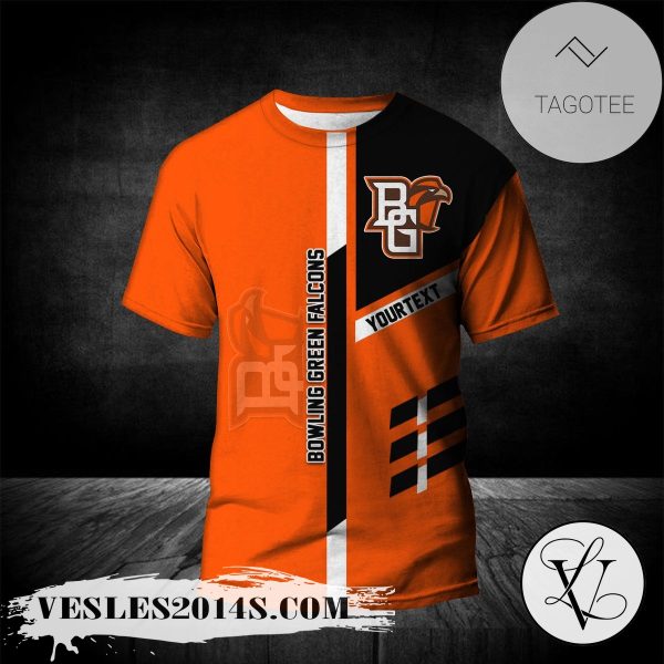 Bowling Green Falcons Personalized Custom Text All Over Print T-shirt  – NCAA