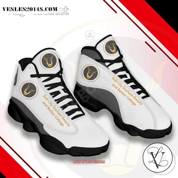 Bull City Durham Beauty and Barber College Logo Air Jordan 13 Shoes