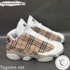 Burberry White Brown Air Jordan 13 Shoes