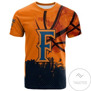 Cal State Fullerton Titans All Over Print T-Shirt Men’s Basketball Net Grunge Pattern – NCAA