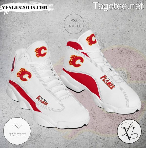 Calgary Flames Logo Air Jordan 13 Shoes