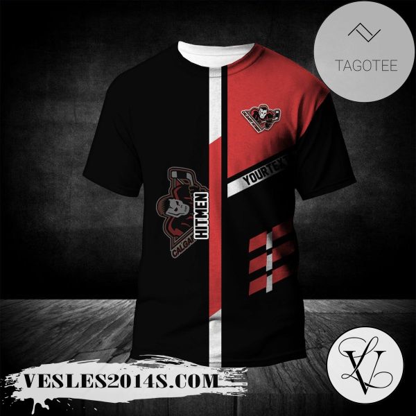 Calgary Hitmen T-Shirt Personalized Custom Text  – CA HOCKEY