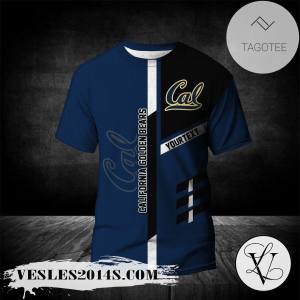 California Golden Bears Personalized Custom Text All Over Print T-shirt  – NCAA