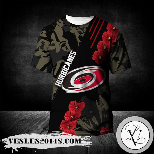 Carolina Hurricanes All Over Print T-shirt Sport Style Keep Go on – NHL