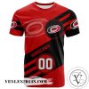 Carolina Hurricanes All Over Print T-shirt Sport Style Logo   – NHL