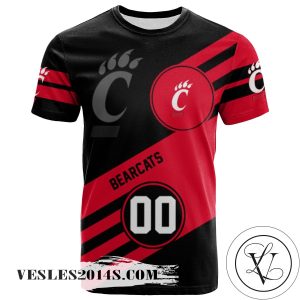 Cincinnati Bearcats All Over Print T-shirt Sport Style Logo   – NCAA