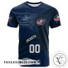 Columbus Blue Jackets All Over Print T-shirt Sport Style Logo   – NHL