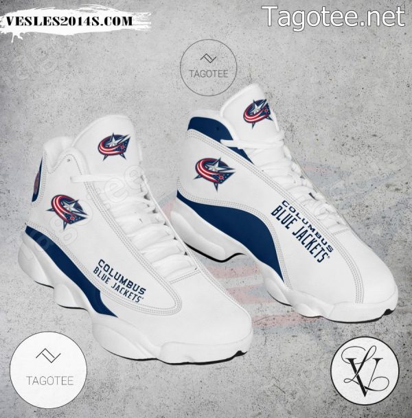 Columbus Blue Jackets Logo Air Jordan 13 Shoes