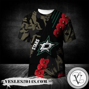 Dallas Stars All Over Print T-shirt Sport Style Keep Go on – NHL