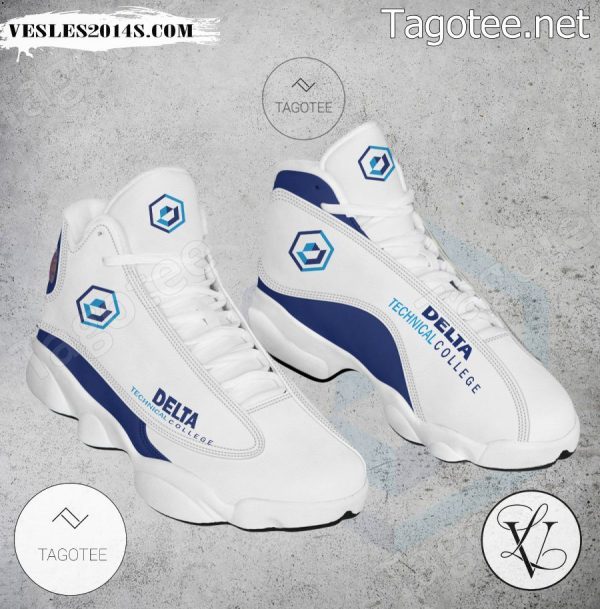 Delta Technical College-Mississippi Logo Air Jordan 13 Shoes