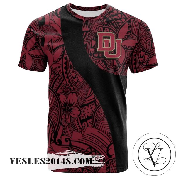 Denver Pioneers All Over Print T-shirt Polynesian   – NCAA