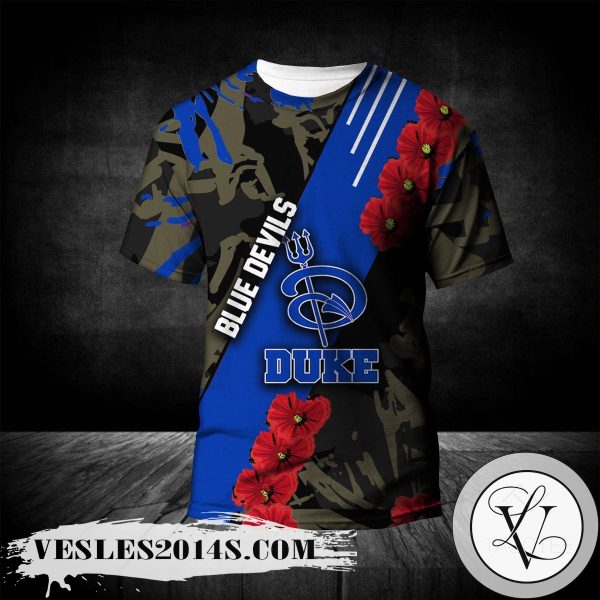 Duke Blue Devils All Over Print T-shirt Sport Style Keep Go on – NCAA