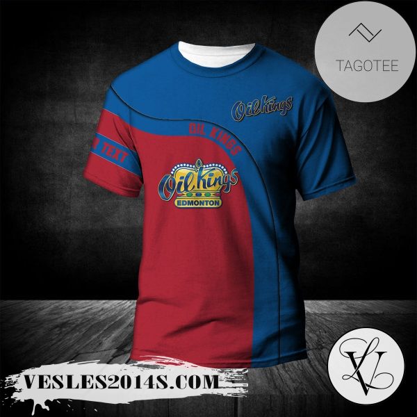 Edmonton Oil Kings T-shirt Curve Personalized Custom Text  – CA HOCKEY