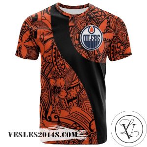 Edmonton Oilers All Over Print T-shirt Polynesian   – NHL