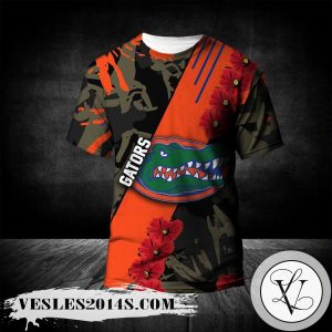 Florida Gators All Over Print T-shirt Sport Style Keep Go On  – NCAA