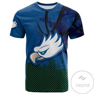 Florida Gulf Coast Eagles All Over Print T-shirt Men’s Basketball Net Grunge Pattern – NCAA