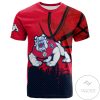 Fresno State Bulldogs All Over Print T-shirt Men’s Basketball Net Grunge Pattern – NCAA