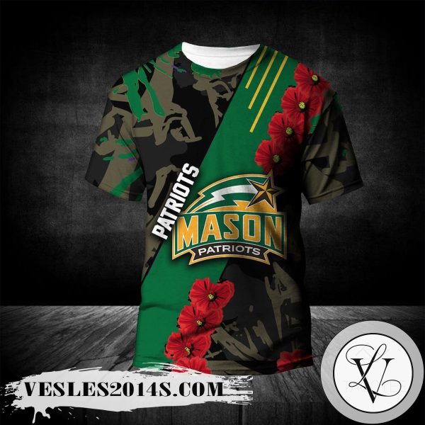 George Mason Patriots All Over Print T-shirt Sport Style Keep Go on – NCAA