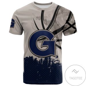 Georgetown Hoyas All Over Print T-shirt Men’s Basketball Net Grunge Pattern – NCAA