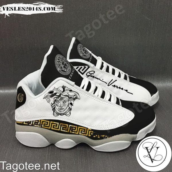 Gianni Versace Goddess Medusa Black White Air Jordan 13 Shoes