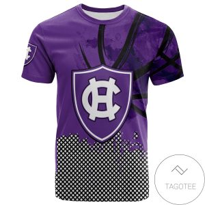 Holy Cross Crusaders All Over Print T-shirt Men’s Basketball Net Grunge Pattern – NCAA