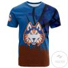 Houston Baptist Huskies All Over Print T-shirt Men’s Basketball Net Grunge Pattern – NCAA