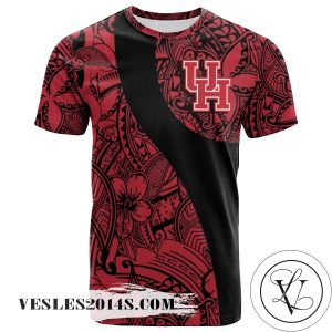 Houston Cougars All Over Print T-shirt Polynesian   – NCAA