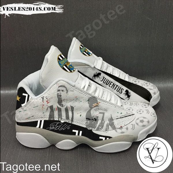 Juventus Cristiano Ronaldo White Air Jordan 13 Shoes