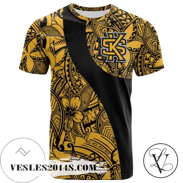 Kennesaw State Owls All Over Print T-shirt Polynesian   – NCAA