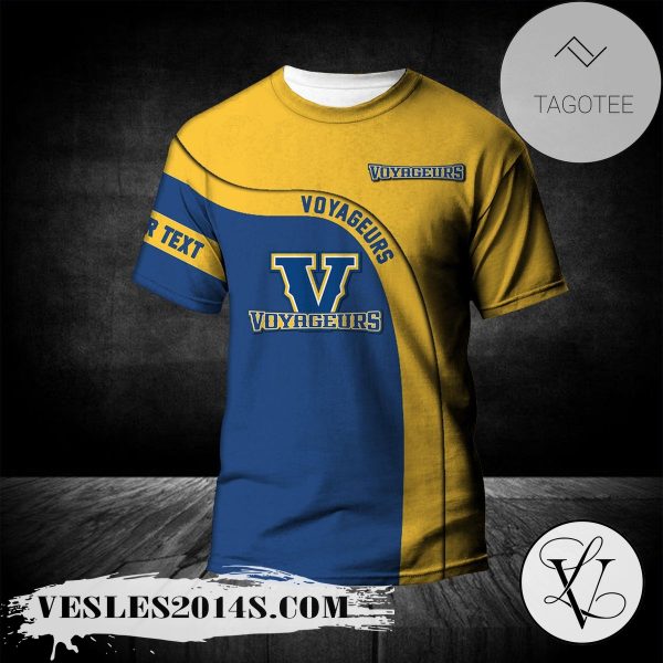 Laurentian Voyageurs T-shirt Curve Personalized Custom Text  – CA CIS