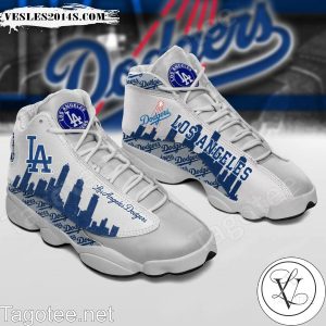 Los Angeles Dodgers Gray Air Jordan 13 Shoes