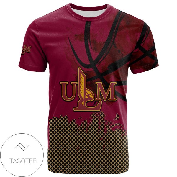 Louisiana-Monroe Warhawks All Over Print T-shirt Men’s Basketball Net Grunge Pattern – NCAA