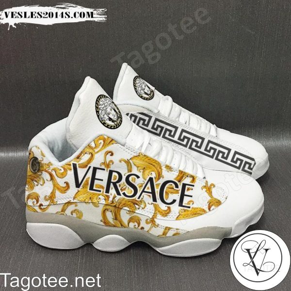 Luxury Versace White Air Jordan 13 Shoes