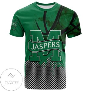 Manhattan Jaspers All Over Print T-shirt Men’s Basketball Net Grunge Pattern – NCAA