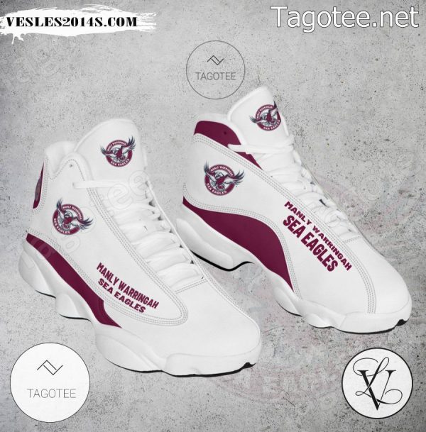 Manly Warringah Sea Eagles Logo Air Jordan 13 Shoes