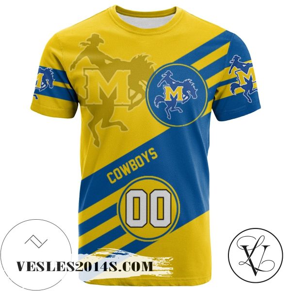 McNeese State Cowboys All Over Print T-shirt Sport Style Logo   – NCAA