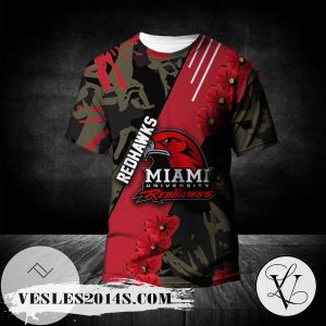 Miami RedHawks All Over Print T-shirt Sport Style Keep Go on – NCAA