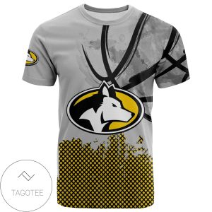 Michigan Tech Huskies All Over Print T-shirt Men’s Basketball Net Grunge Pattern – NCAA