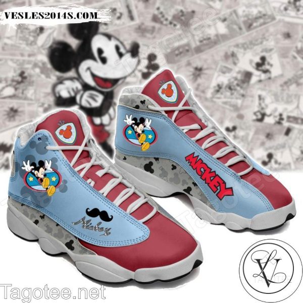 Mickey Mouse Blue Red Air Jordan 13 Shoes