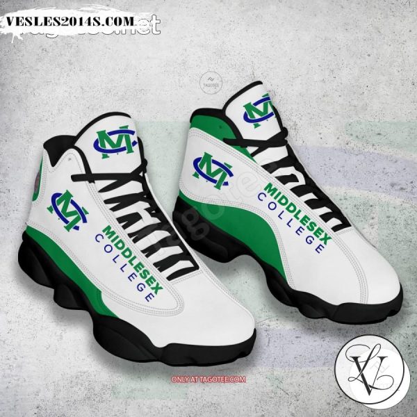 Middlesex College Logo Air Jordan 13 Shoes