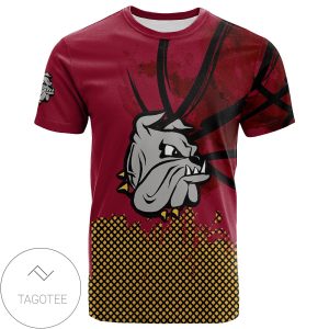 Minnesota-Duluth Bulldogs All Over Print T-shirt Men’s Basketball Net Grunge Pattern – NCAA