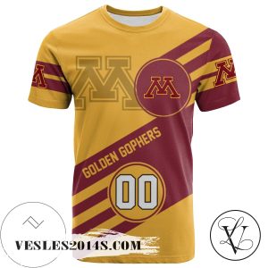 Minnesota Golden Gophers All Over Print T-shirt Sport Style Logo   – NCAA