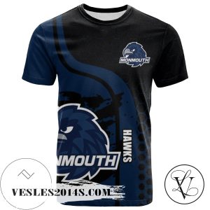 Monmouth Hawks All Over Print T-shirt My Team Sport Style – NCAA